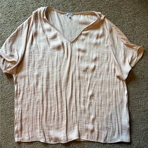 Naked Zebra Light Pink V-Neck Blouse